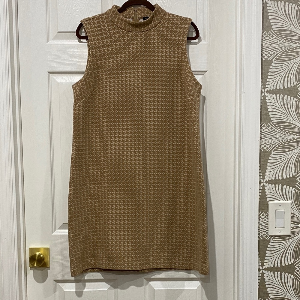 Ann Taylor Brown Sleeveless Mini Dress